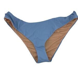 J. Crew Curved Waist cheeky Bikini Bottom Light Blue Size XL NWT